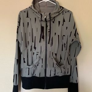 Lucy full zip printed sweater